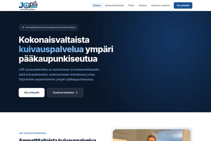 Kuvakaappaus JOP Kuivaustekniikan sivustosta